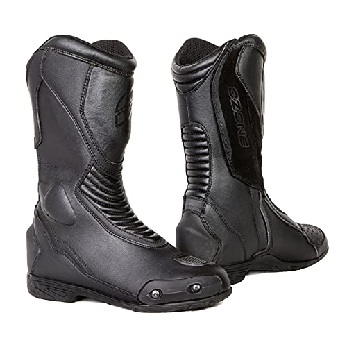 Botas de moto OZONE Force, materiales resistentes, tacón duro para tobillos y espinillas, suela antideslizante, elementos reflectantes, plantilla antibacteriana