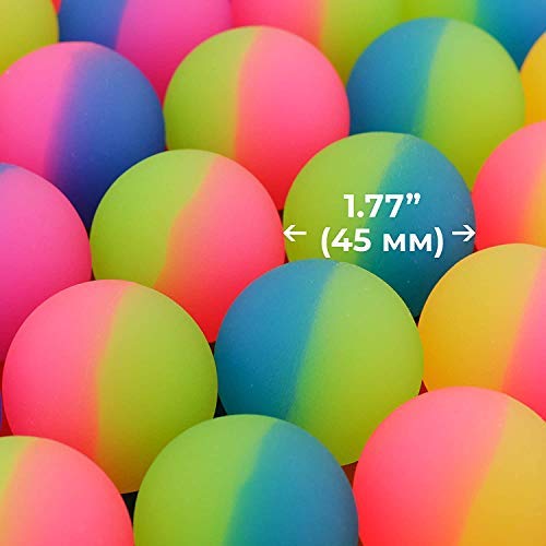 Bouncy Balls - Bolas de goma para niños - Bolas de rebote ICY - 5 piezas de bola hinchable grande 45 mm - Hola bolas de rebote..