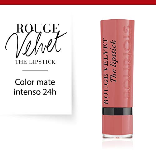 Bourjois Velvet The Lipstick Barra de Labios Tono 02 (Flaming’rose), 2.4 gr