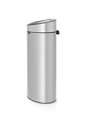 Brabantia Touch Bin Cubo de Basura, 40 litros, Acero Inoxidable, Gris Metalizado