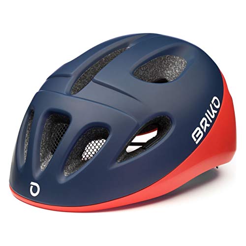 Briko Fury Casco Ciclismo, Niños, Blue-Red, Small