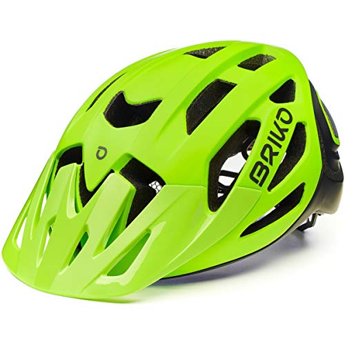 Briko Sismic Casco Ciclismo, Adultos Unisex, Matt Green-Black, Large