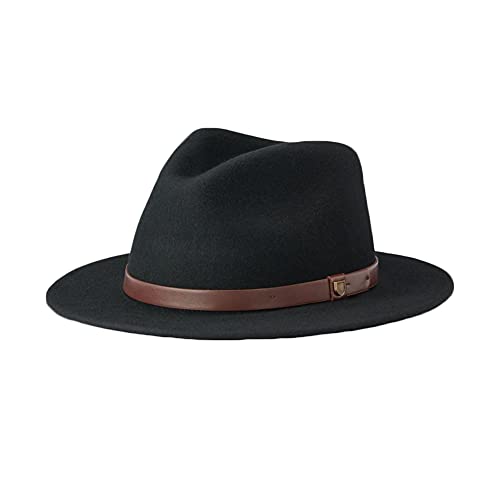 Brixton Messer Fedora de hombre, Negro, Medium