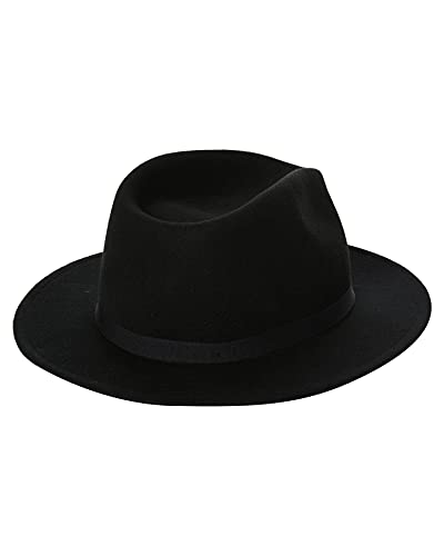 BRIXTON Messer Packable Fedora Sombrero de Vestir, Negro, XL Unisex Adulto