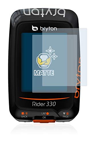 BROTECT Protector Pantalla Anti-Reflejos Compatible con Bryton Rider 330 (2 Unidades) Película Mate Anti-Huellas
