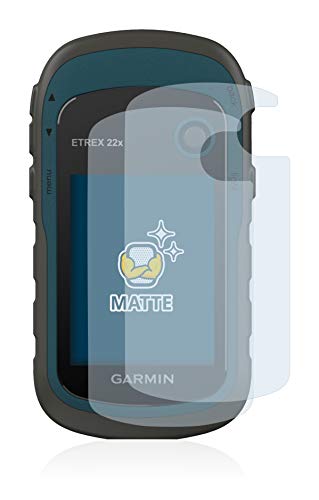 BROTECT Protector Pantalla Anti-Reflejos Compatible con Garmin eTrex 22x (2 Unidades) Película Mate Anti-Huellas