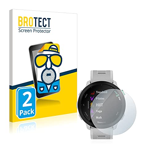 BROTECT Protector Pantalla Anti-Reflejos Compatible con Garmin Forerunner 55 (2 Unidades) Película Mate Anti-Huellas