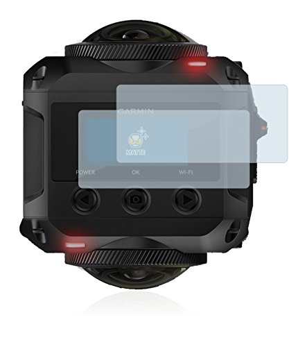 BROTECT Protector Pantalla Anti-Reflejos Compatible con Garmin Virb 360 (2 Unidades) Película Mate Anti-Huellas