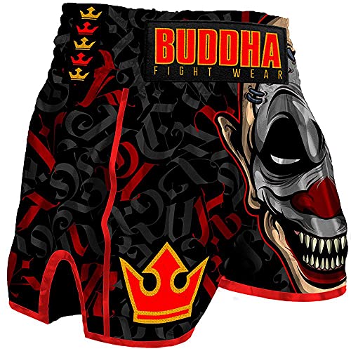 Buddha Fight Wear. Short Retro Crew Especialmente diseñado para el Kick Boxing, Muay Thai, K1 o Cualquier modalidad de Deportes de Contacto. Talla XL (70-80 Kg)