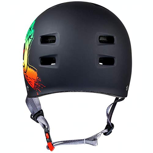 Bullet Screaming Hand 58-61cm Casco, Adultos Unisex, Rasta (Multicolor), L/XL