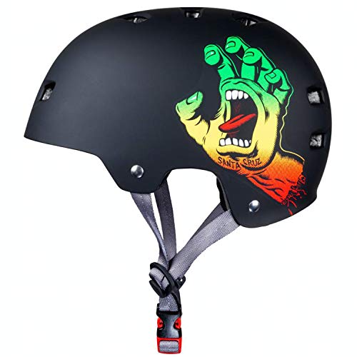 Bullet Screaming Hand 58-61cm Casco, Adultos Unisex, Rasta (Multicolor), L/XL