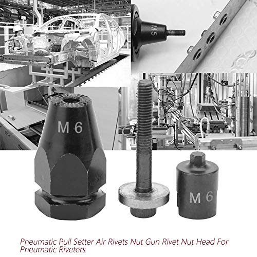 Cabeza de Tuerca Remachadora, M5 M6 M8 M10 Specialize Kit de Remaches con Cabezal de Remache para Tienda para Aldult para Exteriores(Mango de abrazadera hexagonal M6)