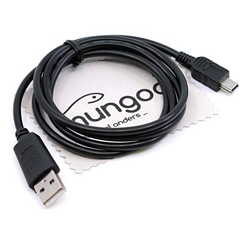 Cable de datos USB compatible con Garmin eTrex 10, eTrex 20x, eTrex 22x, eTrex 30, eTrex 30x, eTrex 32x, eTrex Legend C, eTrex Legend Cx Mini-USB, cable de 1 m, con paño de limpieza de pantalla