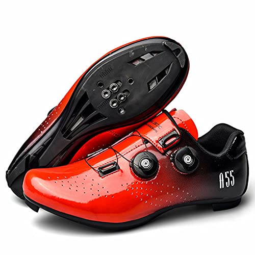 Cacagie Zapatillas de ciclismo para hombre y mujer Spin Ring SPD para ejercicio al aire libre e interior, hombres y mujeres compatibles con tacos Delta Look, amarillo, 42 EU