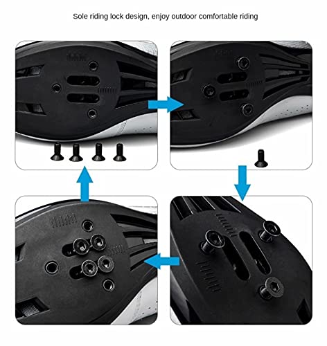 Cacagie Zapatillas de ciclismo para hombre y mujer Spin Ring SPD para ejercicio al aire libre e interior, hombres y mujeres compatibles con tacos Delta Look, amarillo, 42 EU