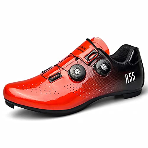 Cacagie Zapatillas de ciclismo para hombre y mujer Spin Ring SPD para ejercicio al aire libre e interior, hombres y mujeres compatibles con tacos Delta Look, amarillo, 42 EU