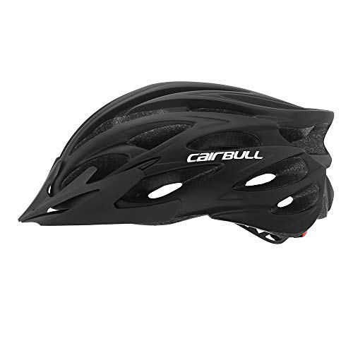 Cairbull Casco de Bicicleta de Ciclismo para Adultos con LED y Dos Juegos de Gafas Luz Trasera Visera extraíble Hombres Mujeres Bicicleta Adultos para Montar Negro