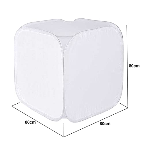 Caja De Luz Light Box Estudio Fotografia Portatil Plegable Rigido con Tiras Led Fondo Blanco Negro Azul Rojo tamaño S (40x40x40cm) M (60x60x60cm) L (80x80x80cm) XL (90x90x90cm). (L)