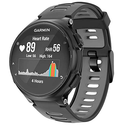 Cakamenshy Correa deportiva de silicona suave ajustable compatible con Forerunner 220 230 235 620 630 735XT Approach S20 S5 S6 bandas para Garmin Smart Watch accesorio