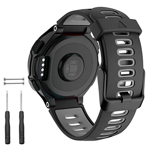 Cakamenshy Correa deportiva de silicona suave ajustable compatible con Forerunner 220 230 235 620 630 735XT Approach S20 S5 S6 bandas para Garmin Smart Watch accesorio
