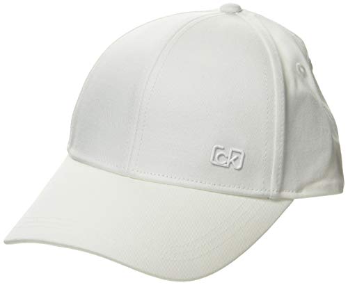 Calvin Klein CK Signature Side Logo BB Cap Gorra de béisbol, White, One Size para Mujer