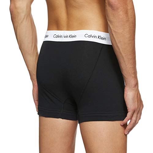 Calvin Klein Cotton Stretch Trunk 3Pk Bóxer, Negro (Black), M (Pack de 3) para Hombre