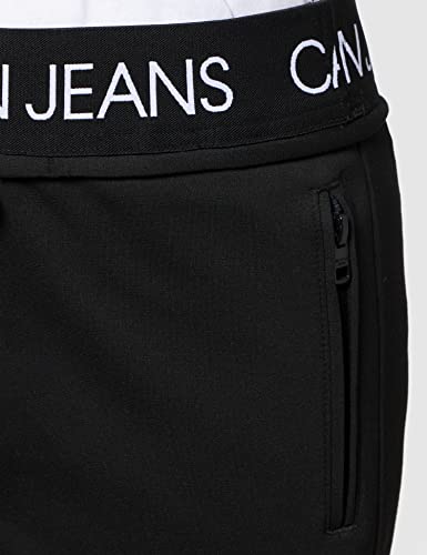 Calvin Klein Exposed Waistband Milano Pant Pantalones, CK Black, M para Hombre