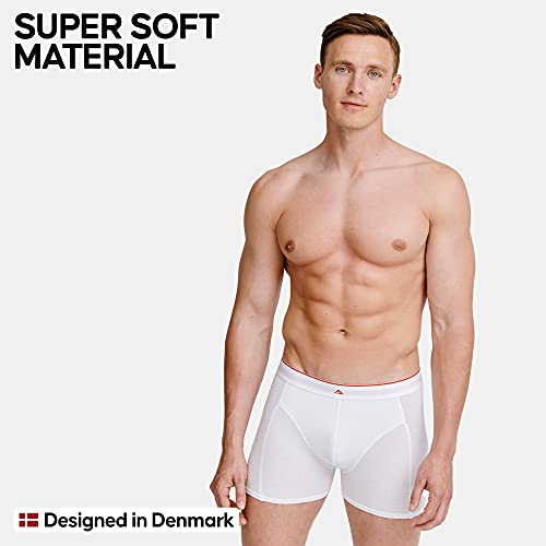 Calzoncillos Boxer de Bambú para Hombre, Pack de 3, Ropa Interior Antibacteriana y Ultra Suave, Ajustados, Comodidad Superior, Negro, Blanco, Gris, Multipack (Blanco, X-Large)