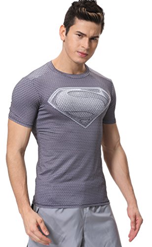 Camiseta de manga corta para hombre, manga corta, diseño de impreso en 3D, para Motion Run, manga corta (, negro, L)