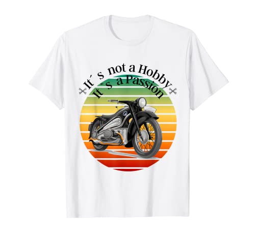 Camiseta de motorista con texto en alemán "Es kein Hobby, es Passion Biker" Camiseta