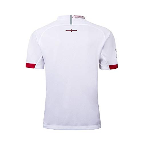 Camiseta de Rugby -2019 Copa Mundial de Rugby de Inglaterra hogar lejos Camiseta de fútbol, ​​los Hijos Adultos de Entrenamiento del fútbol Traje de Deporte (Color : White, Size : S)