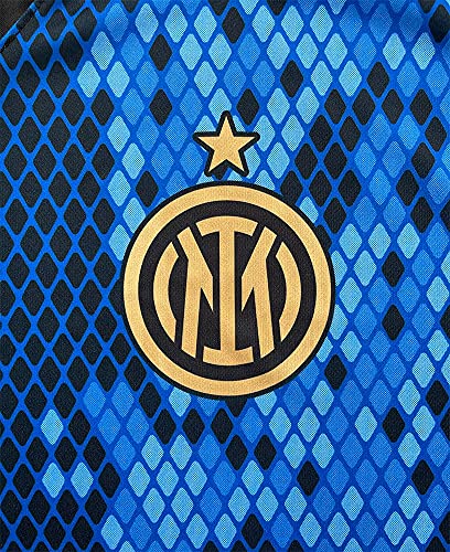 Camiseta del Inter Lautaro Martinez 10 Home 2021 2022, réplica oficial (Talla 2, 4, 6, 8, 10, 12 años para niño) (Talla S, M, L, XL, XXL, Adulto) azul, negro, dorado, 100% poliéster