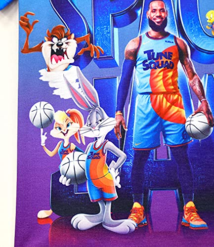 Camisetas de baloncesto para niños Space 2 Movie Toon Squad Tops Tees A New Legacy Kids Ropa deportiva de manga corta, azul, 5-6 Años