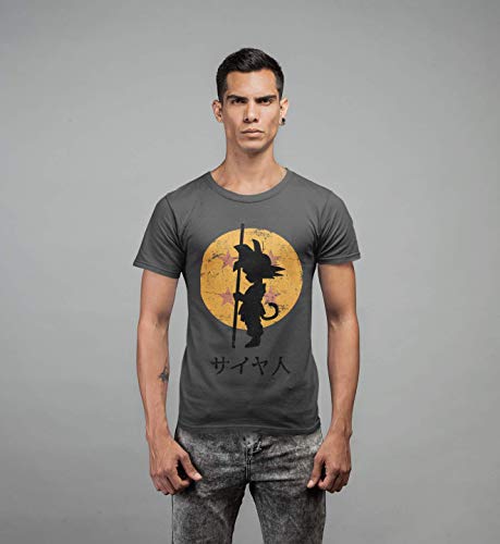 Camisetas La Colmena 164-Looking for The Dragon Balls (ddjvigo) (XL, Gris Oscuro)