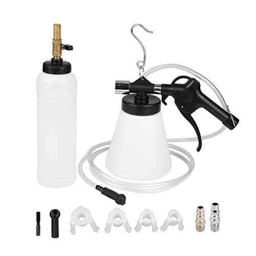 CandyT Kit de Purga de Frenos de Aire neumático Extractor de Purga de vacío de Embrague de plástico Máquina de Cambio de llenado de líquido Maceta Doble 10 Piezas