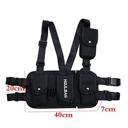 Cangurera Waist Bag Peto para Hombre Hip Hop Streetwear Unisex Streetwear Paquete De Características Táctico Militar Bandolera Cruzada Mochila Marrón Mochila