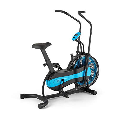 CapitalSports Stormstrike - Eliptica, Bicicleta eliptica hasta 120 kg, Eliptica para casa con Pantalla integrada, Altura sillín Regulable 7 Niveles, Entrenamiento Dual (Piernas y Brazos), Antracita