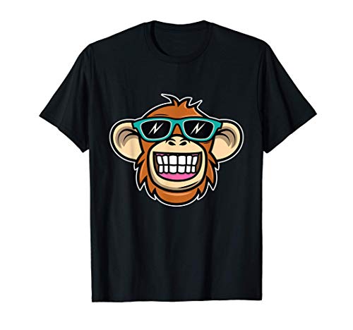 Cara de mono, mono con gafas de sol, mono Camiseta