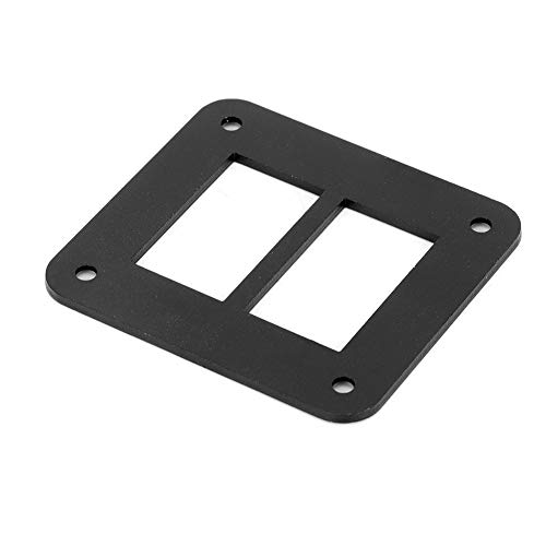 Carcasa de Panel de Interruptor Basculante de 2 Vías, Soporte de Carcasa de Panel de Interruptor Basculante de Barco de Remolque de Coche Duradero de Aluminio Negro