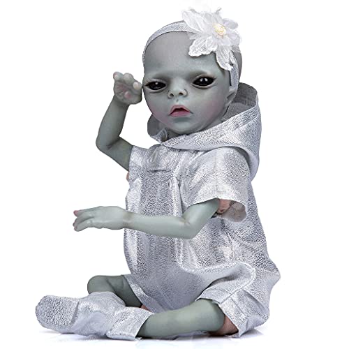 CAREMiLLE 15in Reborns Alien-Doll Baby Sleeping Doll Muñeca nutritiva Realista Hecho a Mano Cuerpo Suave con Ojos Abiertos Niños Niñas Regalo, Reborns Realista