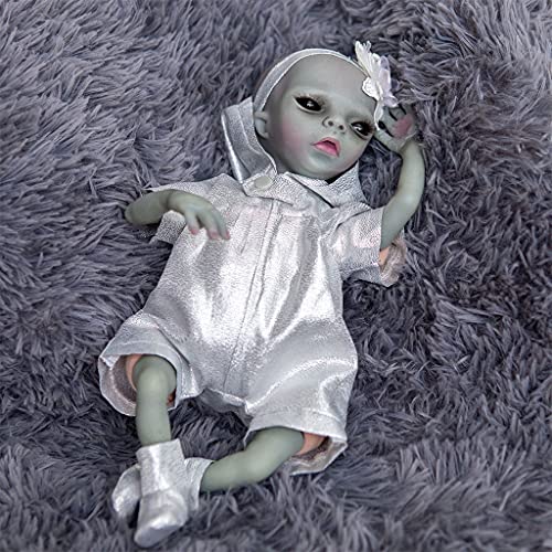 CAREMiLLE 15in Reborns Alien-Doll Baby Sleeping Doll Muñeca nutritiva Realista Hecho a Mano Cuerpo Suave con Ojos Abiertos Niños Niñas Regalo, Reborns Realista