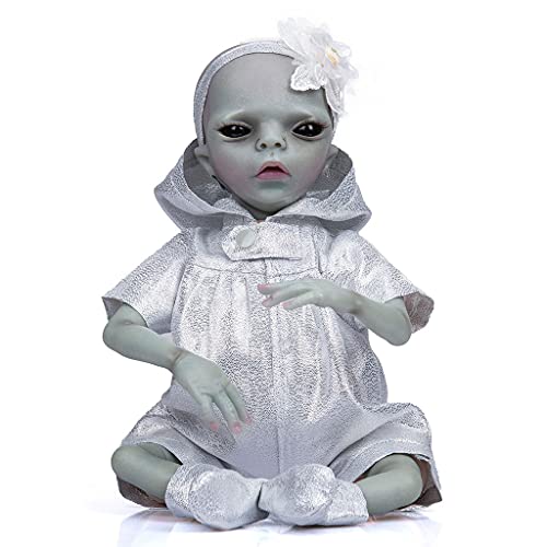 CAREMiLLE 15in Reborns Alien-Doll Baby Sleeping Doll Muñeca nutritiva Realista Hecho a Mano Cuerpo Suave con Ojos Abiertos Niños Niñas Regalo, Reborns Realista