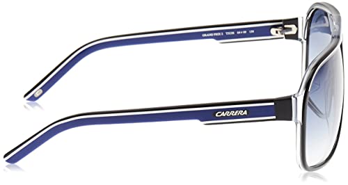 Carrera Grand Prix 2 9O T4M Gafas de Sol, Negro (Black White/Grey Gradient), 64 Unisex Adulto