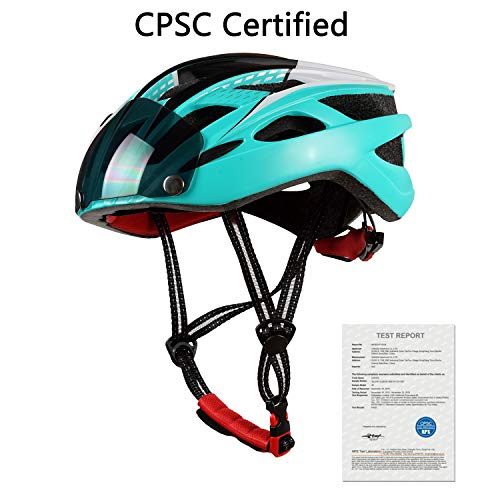 Casco bicicleta/Casco Bicic con luz,Certificado CE, casco bicicleta adulto con Visera Magnética Desmontable Gafas de Protección Super Light Casco Integral de Bicicleta Skateboarding Ski & Snowboard