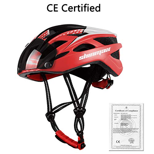 Casco bicicleta/Casco Bicic con luz,Certificado CE, casco bicicleta adulto con Visera Magnética Desmontable Gafas de Protección Super Light Casco Integral de Bicicleta Skateboarding Ski & Snowboard