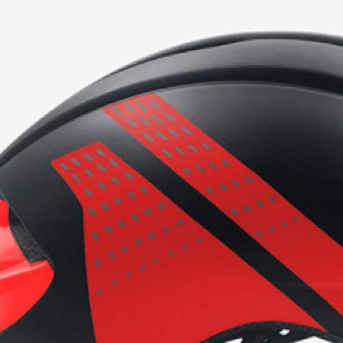 Casco Casco Casco contrarreloj Ciclismo Casco para Hombres Mujeres Gafas Carrera Casco de Bicicleta de Carretera con Lente Equipo de Bicicleta Black Red 1 Lens