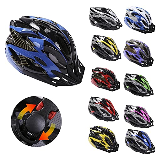 Casco de Bicicleta, Montaña Casco de Bicicleta para Adultos Ajustable con Visera Extraíble para Bicicleta MTB City Specialized Casco de Bicicleta Todoterreno Casco de Bicicleta para Hombres y Mujeres