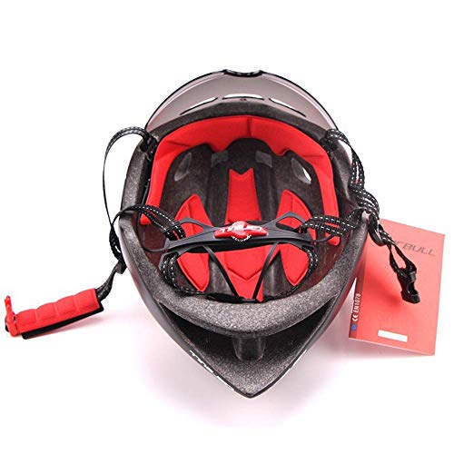 Casco de bicicleta para hombre y mujer, casco de ciclismo de carretera, contrarreloj de competición TT CE, casco de ciclismo EPS+carcasa de PC con lente de ciclismo hebilla rápida y pato turbo, D, A