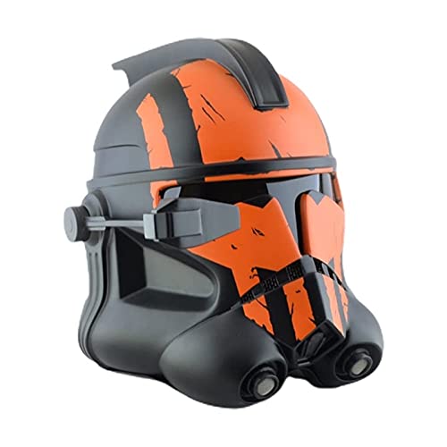 Casco del Stormtrooper de Star Wars de la Cara Llena de látex Máscara Cosplay Prop Herrero látex Casco para Halloween Cosplay de colección para Adultos (Color : Orange)