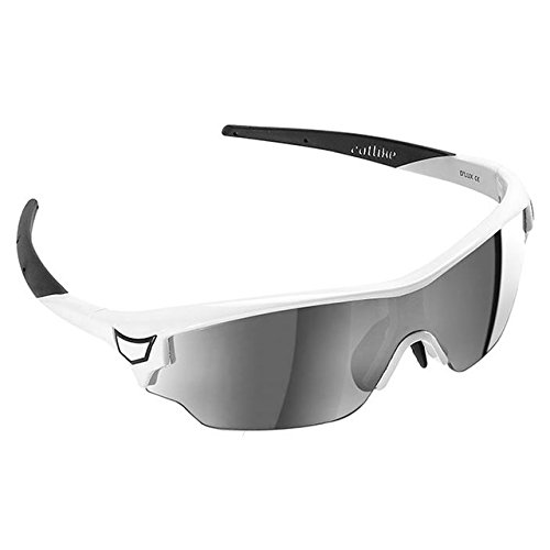 Catlike D'Lux Gafas Ciclismo, Unisex Adulto, Blanco/Negro Brillo, Talla Única